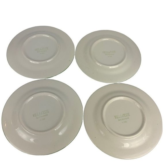 4 Villa d'Este Colorful Fruit Salad Luncheon Plates Hand Decorated Italy 8.5" - Picture 7 of 8